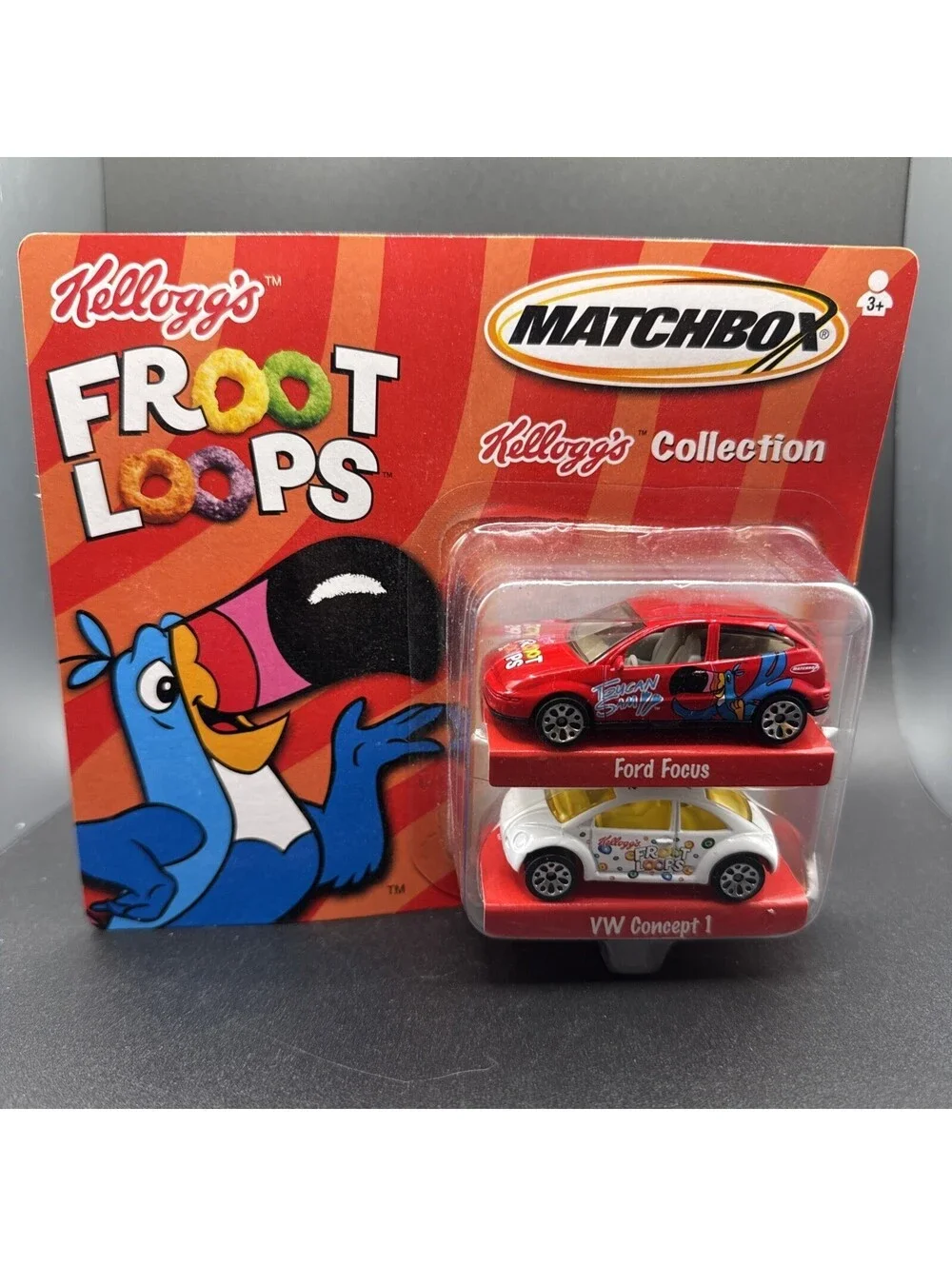 Matchbox Kelloggs Froot Loops Ford Focus & VW Concept 1 - 2001
